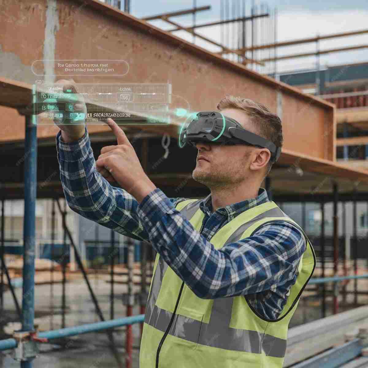 Technician using smart tools to perform building maintenance tasks.