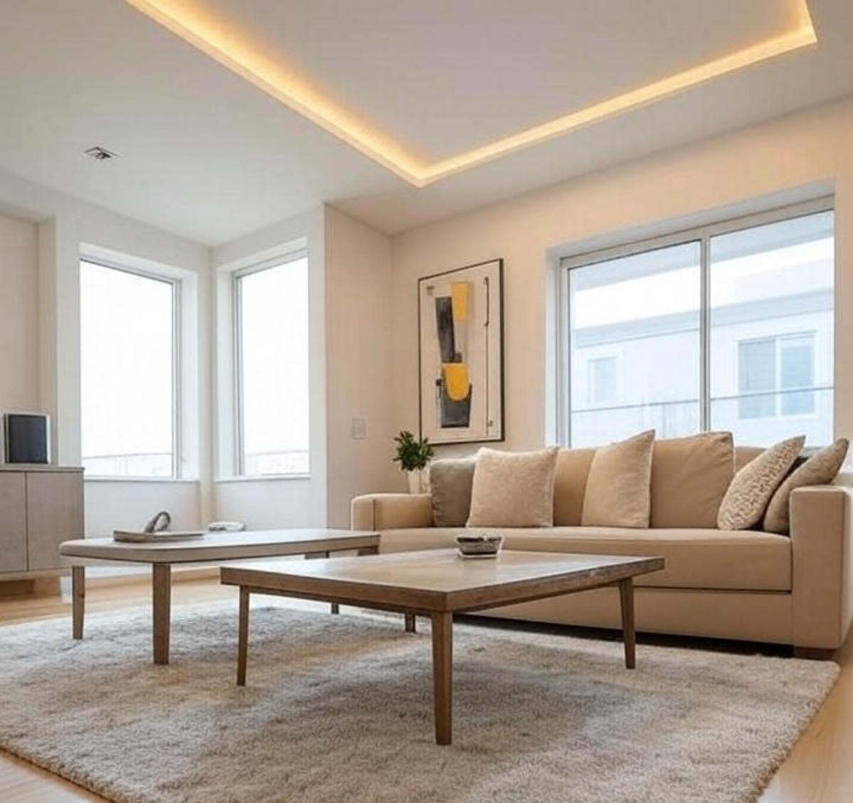Modern apartment under renovation with tools, fresh paint, and updated interiors.