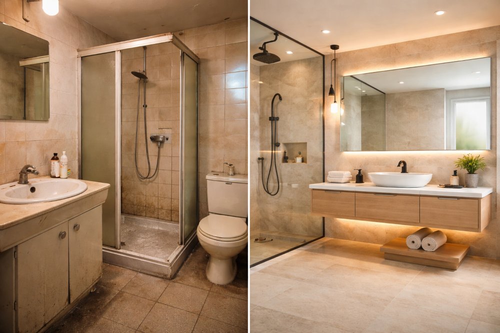 modern bathroom remodel