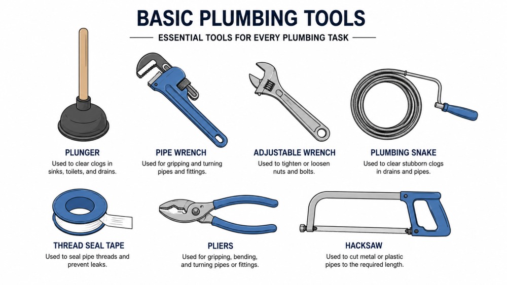 basic plumbing tools