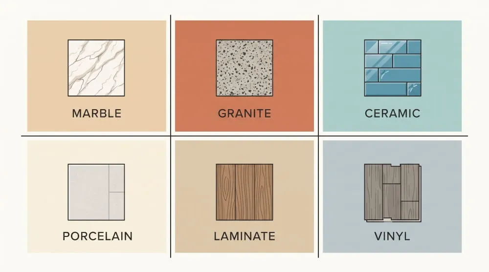 Floor Tiles Design by Material