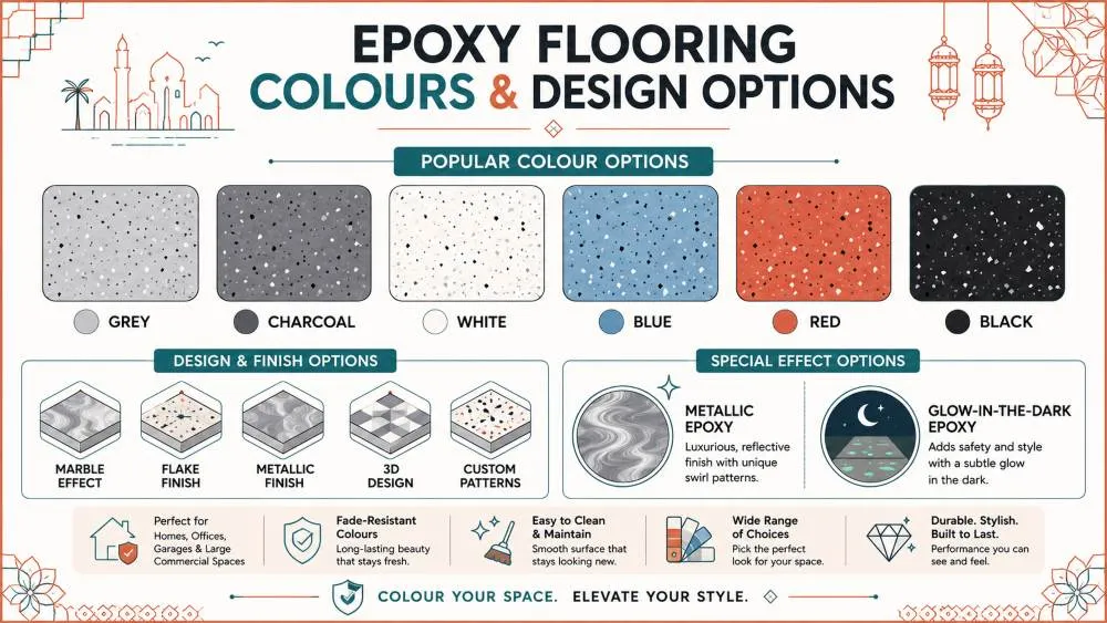 Epoxy flooring colours