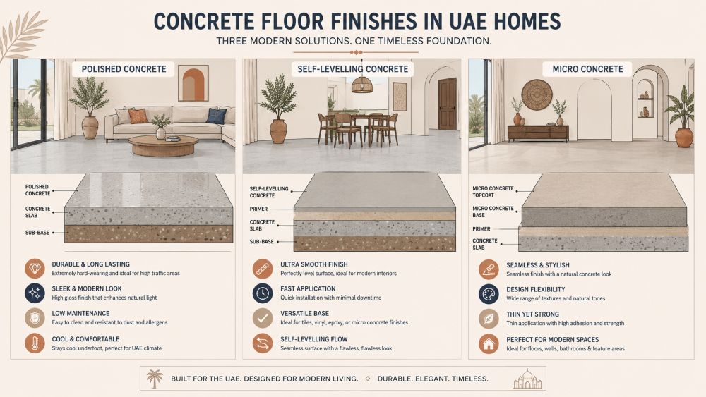 concrete flooring types