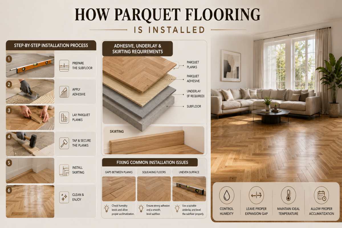 How Parquet Flooring Is Installed