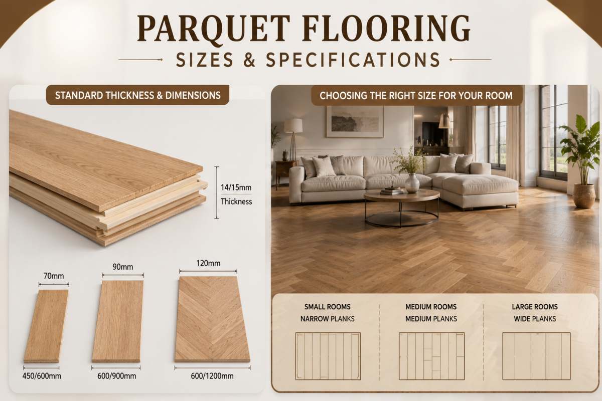 Parquet Flooring Sizes and Specifications