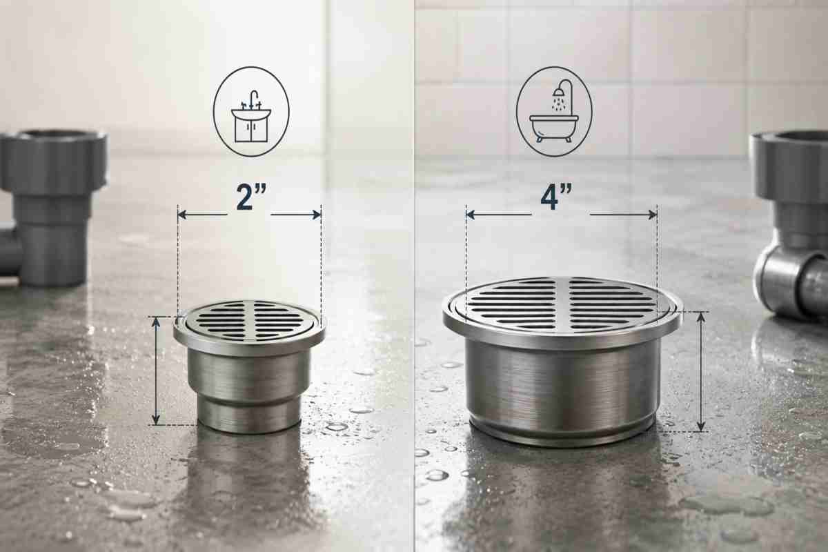Standard Floor Drain Sizes and Dimensions