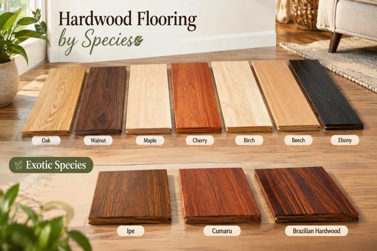 Types of Hardwood Flooring by Species