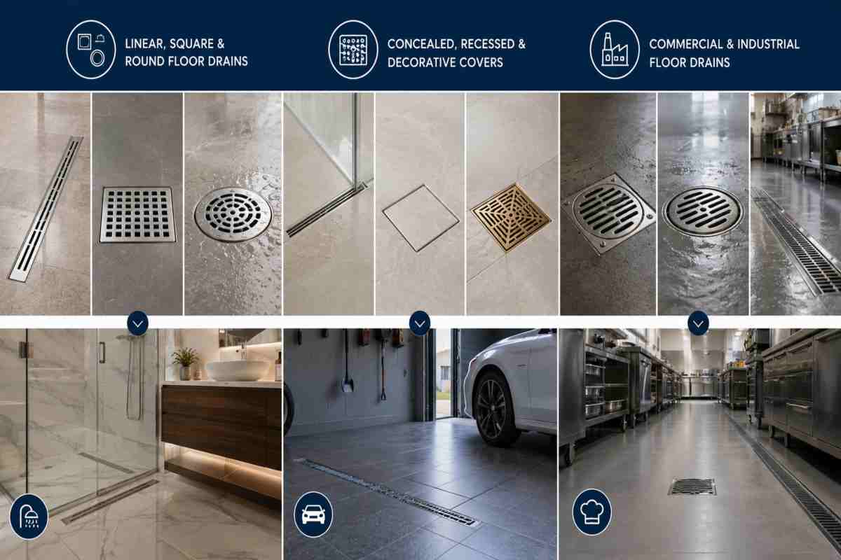 Types of floor drains