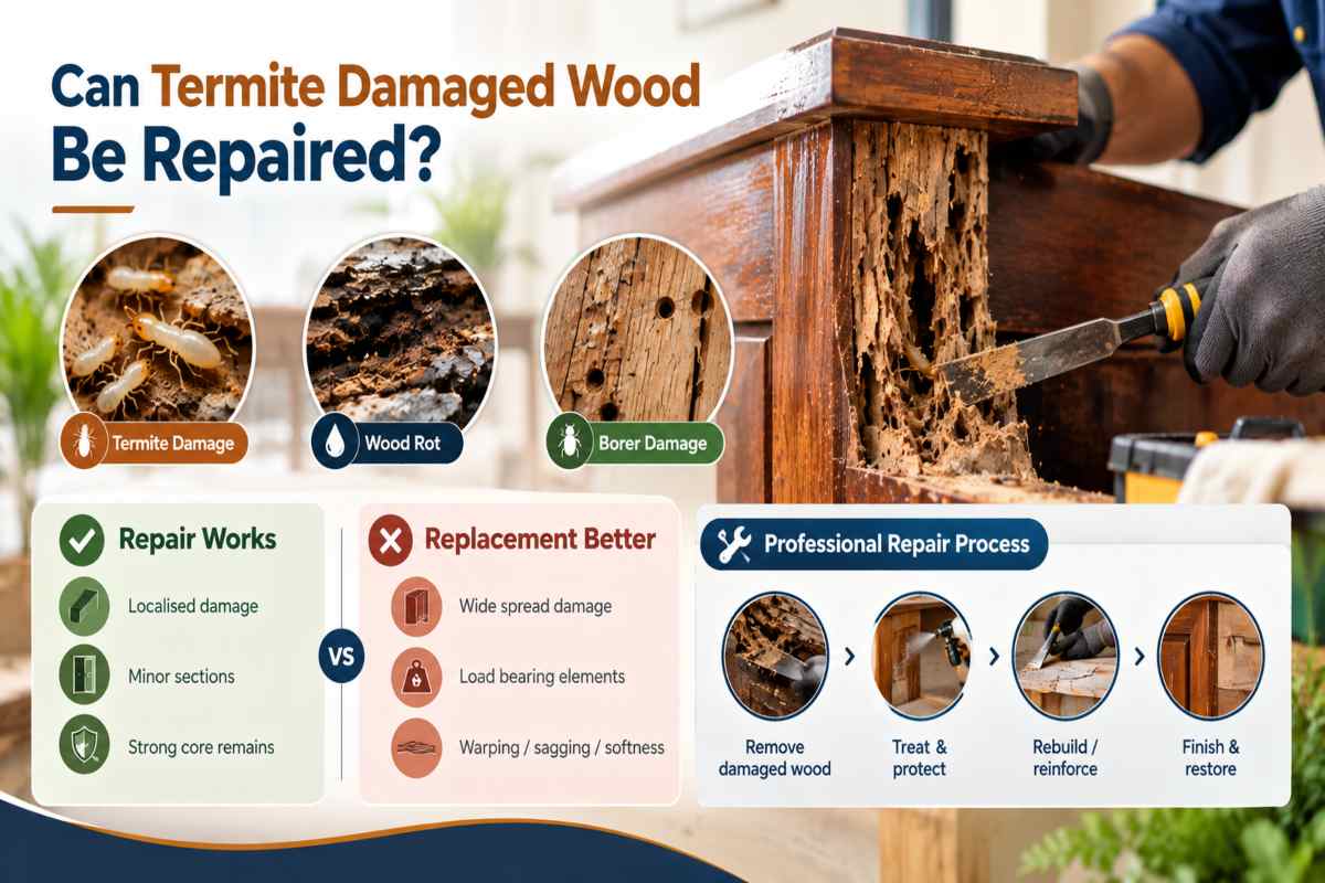Can Termite Damaged Wood Be Repaired