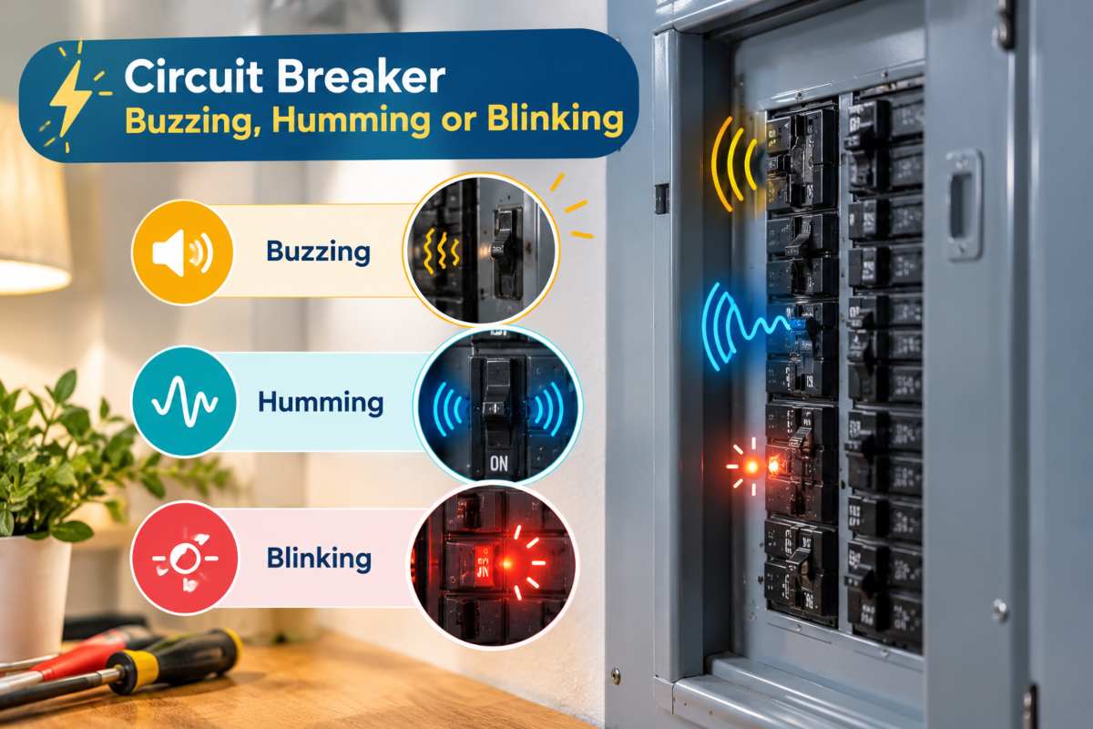 Circuit Breaker Buzzing, Humming or Blinking