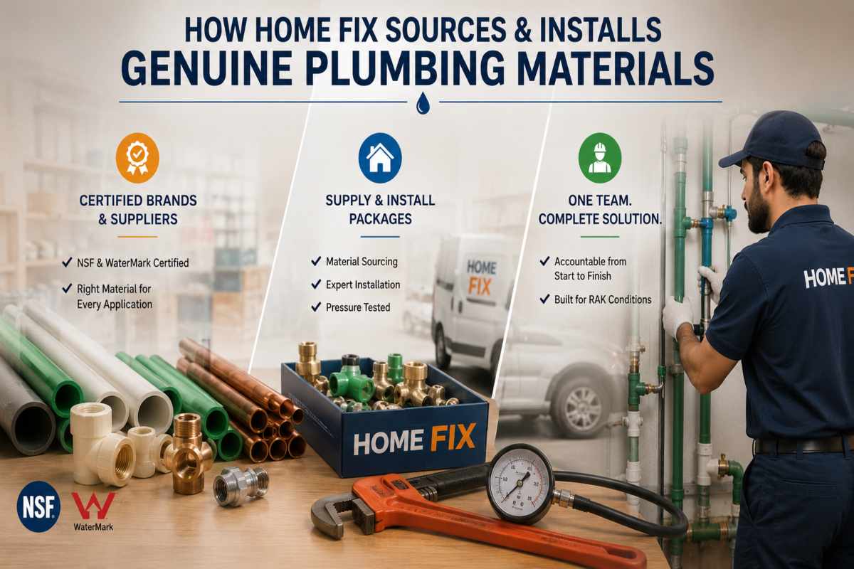 How Home Fix Sources and Installs Genuine Plumbing Materials