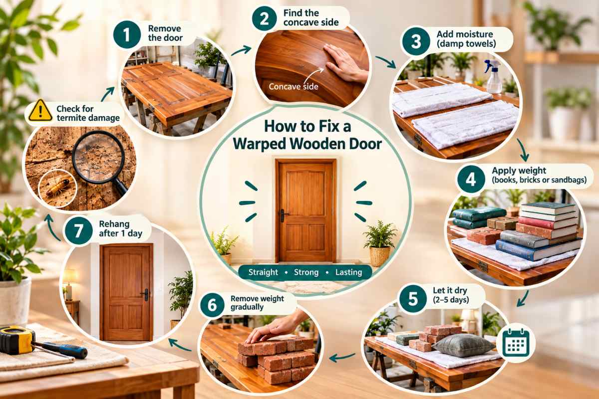 How to Fix a Warped Wooden Door Step by Step