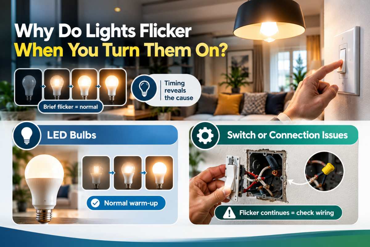 Why Do Lights Flicker When You Turn Them On