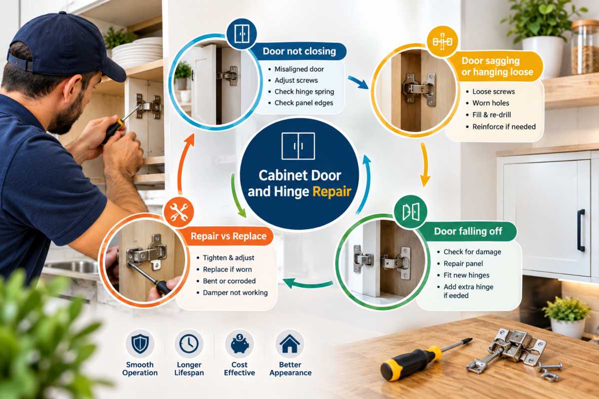 Cabinet Door and Hinge Repair