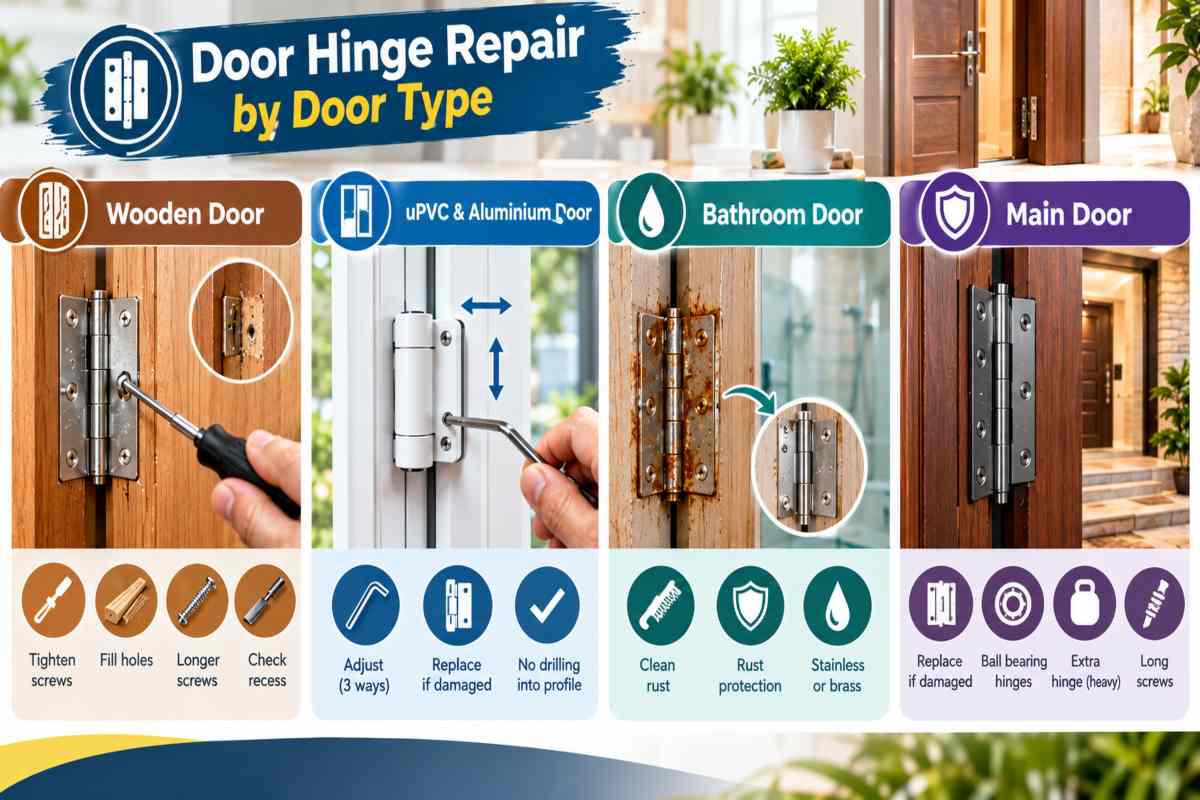 Door Hinge Repair by Door Type
