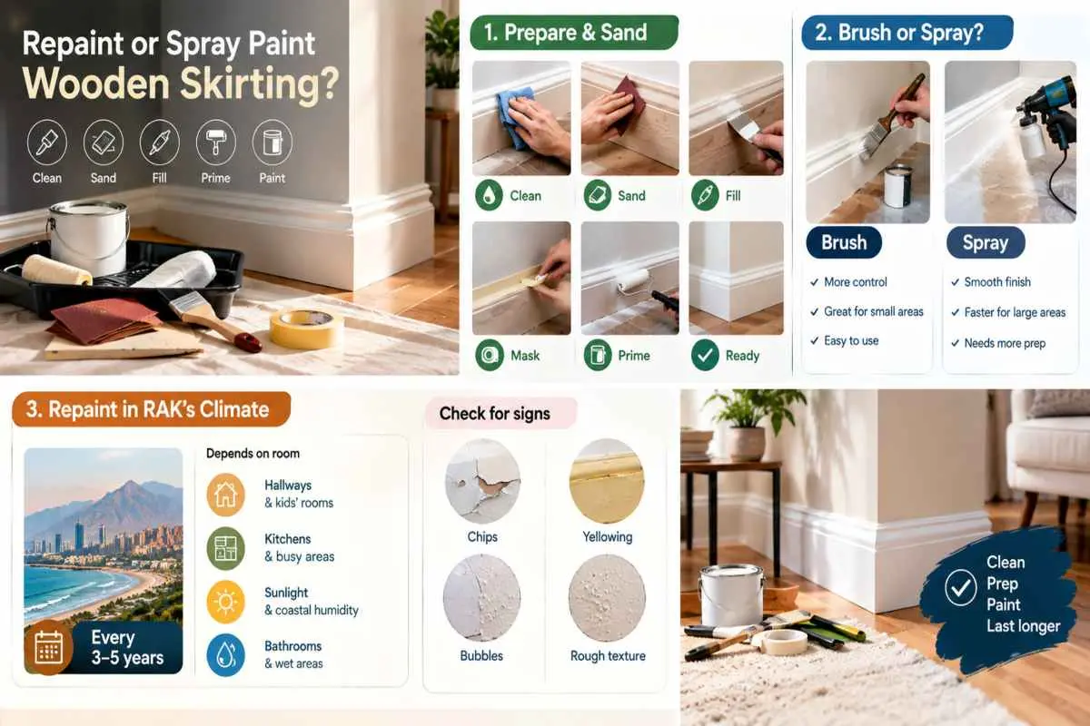 How Do You Repaint or Spray Paint Wooden Skirting