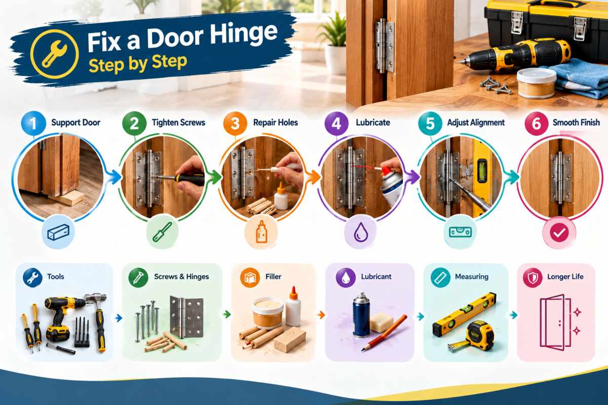 How to Fix a Door Hinge Step by Step Methods