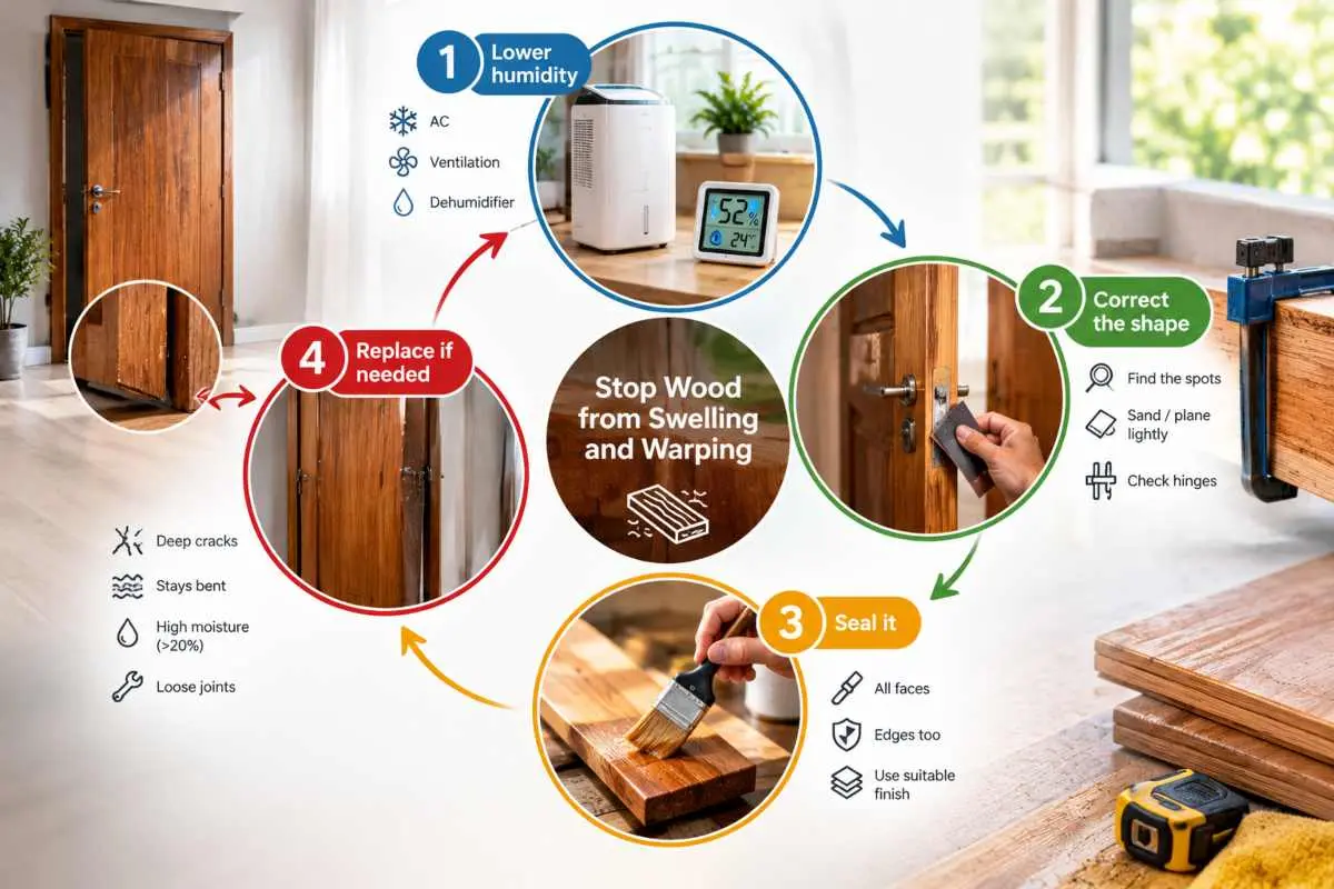 How to Stop Wood from Swelling and Warping