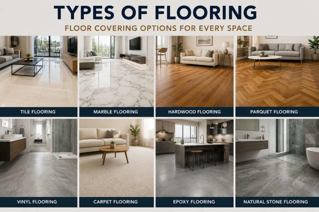 types of flooring and floor covering